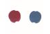 Zucchetti Placchette rosone per maniglie 6 rosse e 6 blu codice R99467