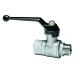 Rbm GS Valvola a Sfera Arno MF misura 3/8" Maschio Femmina a passaggio totale pesante con leva Nera codice 337338NI