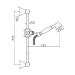 Zucchetti Delfiflu Delfi Asta saliscendi murale doccia completa di flessibile e doccia Bronzata codice Z92485.T