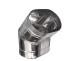 Italfum IT Line - Ovale Curva normale 45° Monoparete Diam. Nom. 220 mm Acciaio Inox 316 L dim. Maschio 245x165mm - Dim. Femmina mm 250x180