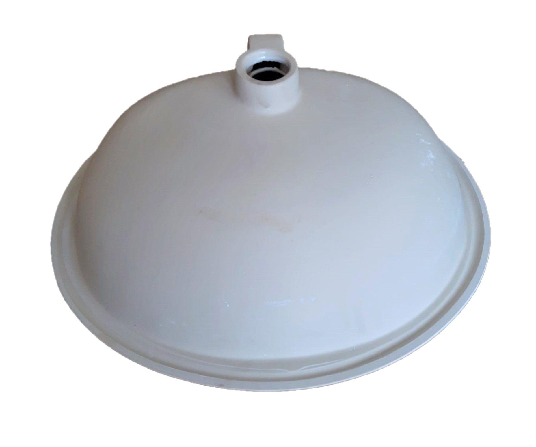 Lavabo Soprapiano Alice da incasso in ceramica bianca misure L 56,5 cm H 20,5 cm P 48,5 cm con Troppopieno monoforo predisposto a tre fori