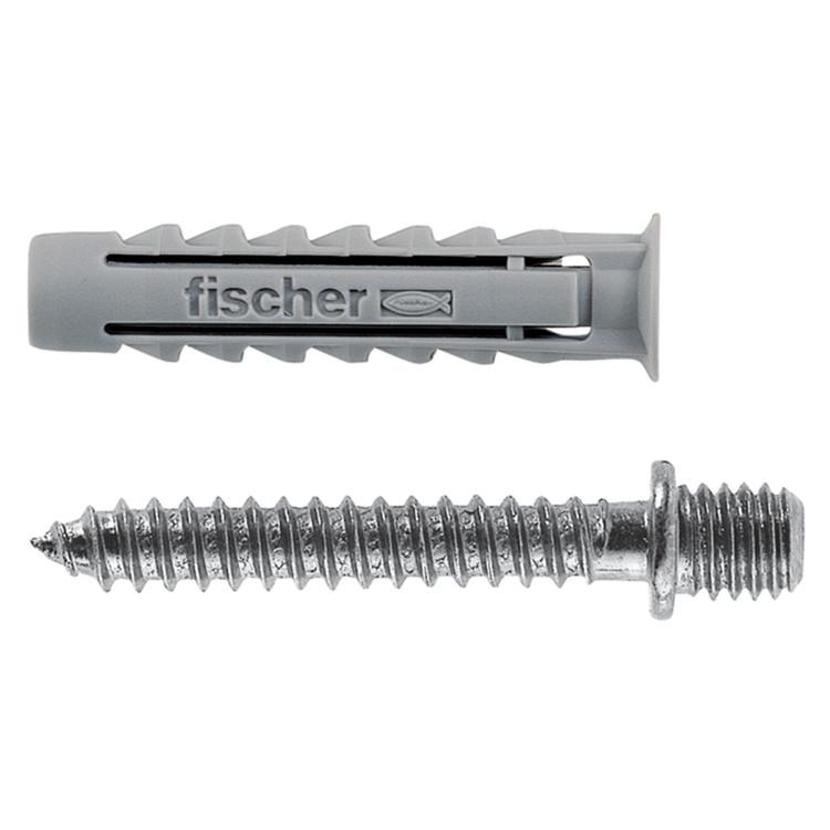 Fischer tasselli nylon con vite a doppia filettatura codice 500210 - Confezione da 100pz
