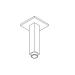 Signorini braccio doccia Sign a soffitto quadro da cm 11 per soffione doccia codice 91200800