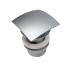 Silente Piletta in ottone a click-clack da 1" 1/4 tappo quadrato e bombato cromo satinato codice 2000FMCTPCSAT con troppopieno