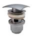 Silente Piletta in ottone a click-clack da 1" 1/4 tappo quadrato e bombato cromo satinato codice 2000FMCTPCSAT con troppopieno