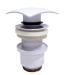 Silente Piletta in ottone da 1" 1/4 Click-Clack con tappo quadrato e bombato bianco codice 200FMSTPBCO senza troppopieno
