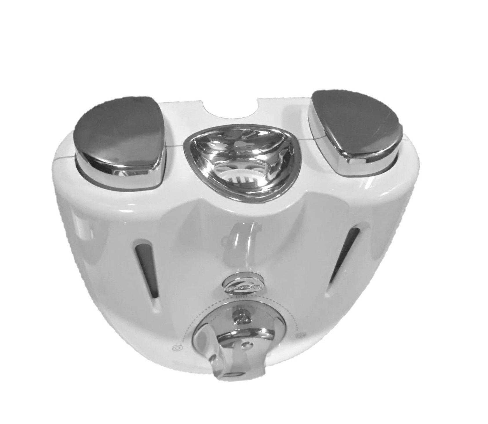 Idor Myfive Universal Threeway White/07 emolsionatore multiplo per vasca - doccia bianco con mensole e pulsantiera cromata