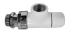 Runtal Radval Detentore con corpo reverso bianco articolo RB6F misura 1/2"