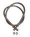 Zuchetti Tubo flessibile in plastica con spirale metallica 1/2" x 1/2" x 1500 mm spazzolato - brushed nickel codice Z94172.C3