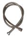 Zuchetti Tubo flessibile in plastica con spirale metallica 1/2" x 1/2" x 1500 mm spazzolato - brushed nickel codice Z94172.C3