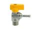Enolgas Bon Gas G.0322 Rubinetto a sfera per G.P.L. a squadra maschio con portagomma UNI7141, nichelato. - 3/8" - ISO Codice G0322N03