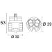 Ideal Standard Cartuccia 166 di ricambio ceramica serie Alfiere diametro mm. 39 altezza mm. 53 vasca e doccia incasso codice 8180.00PB.ISALIN