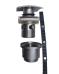 Silente Piletta in ottone a click-clack da 1" 1/4 tappo quadrato e bombato cromo satinato codice 2000FMCTPCSAT con troppopieno