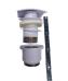 Silente Piletta in ottone da 1" 1/4 Click-Clack con tappo quadrato e bombato bianco codice 200FMSTPBCO senza troppopieno