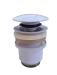 Silente Piletta in ottone da 1" 1/4 con tappo quadrato e bombato bianco codice 200FMSTPBCO senza troppopieno