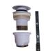 Silente Piletta in ottone da 1" 1/4 con tappo quadrato e bombato bianco codice 200FMSTPBCO senza troppopieno