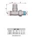 Far Detentore diritto cromato codice 1300 12 misura 1/2" attacco Intercambiabile rame - plastica - e multistrato