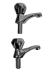 Gattoni Alfa Ottone Coppia rubinetti lavabo cromo acqua calda e acqua fredda da 1/2" Senza Scarico come foto codice 5060