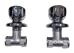 Raf Rio Classic coppia Rubinetti  incasso dritto cromo 1/2" acqua calda e acqua fredda codice 1172