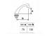 River Bocca di Erogazione fissa per lavabo in ottone cromato L. 120 H. 80 CM codice R599283