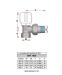 Far Valvola Termostatizzabile a Squadra  Cromata Attacco Ferro misura 1/2" codice 162012