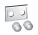 Geberit Set Placca con Manopole cromate lucide per Collettore Compact finitura Cromo Lucido codice 612.433.21.1
