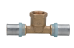 Rubinetterie Bresciane Pressfittings Raccordo a T Filettato Femmina  Multipinza per tubo multistrato codice 503100200420  misura 20x1/2"x20 fornito in blister da 5 pezzi