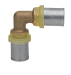 Rubinetterie Bresciane Turbo Press Gas Raccordo Curvo doppio per Gas codice 53120016 misura 16x16 fornito in blister da 5 pezzi