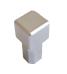 Schluter System Angolo esterno ed interno 90° alluminio anodizzato lucido per profili in acciaio Quadec-A modello EV/Q125ACG spessore 12,5 mm